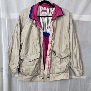 VIntage 80s Innovations by Izzi retro bomber jacket Md skater grunge indie